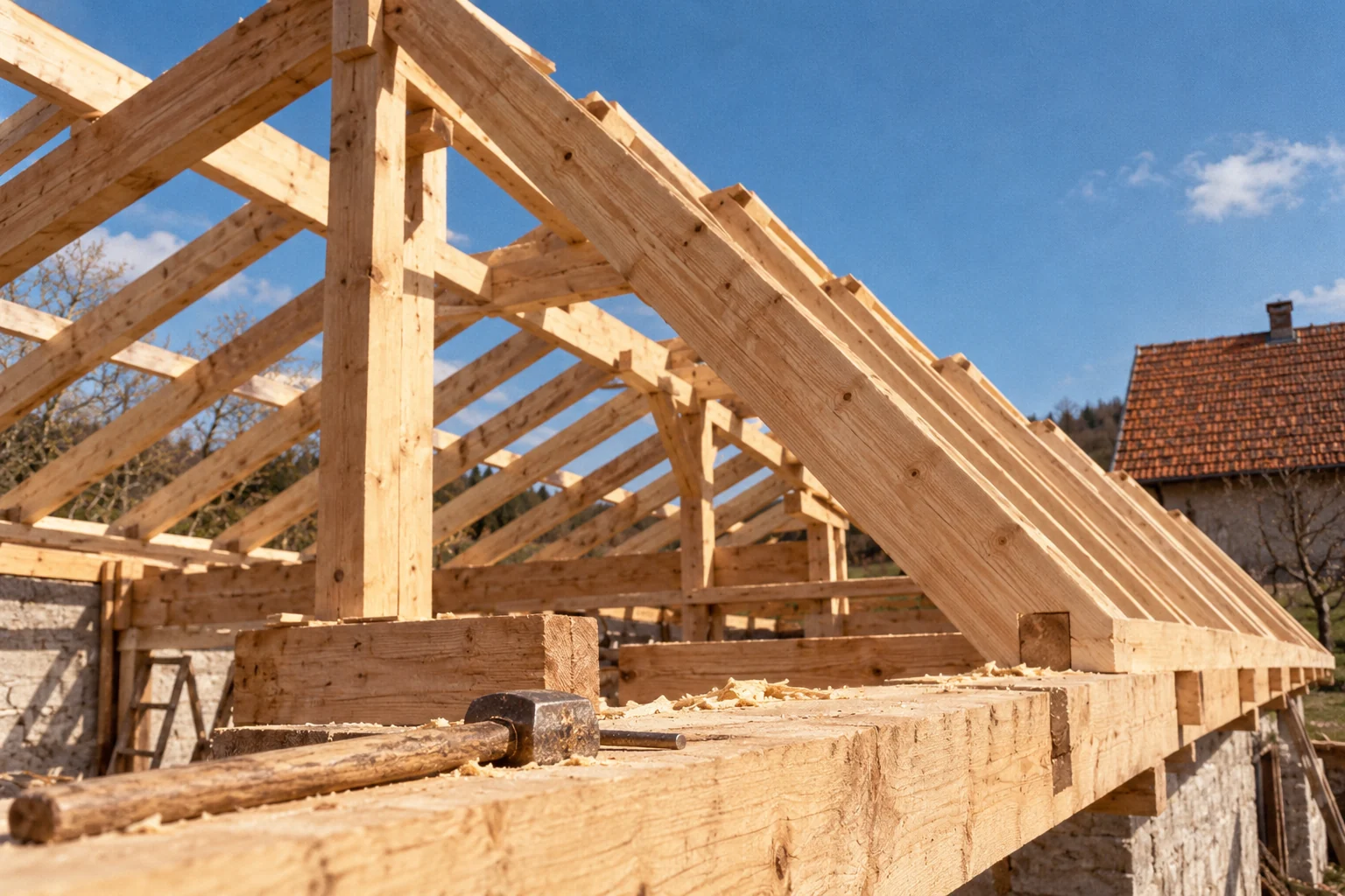 Holztragwerk und Handwerk als Motiv für den Wiederaufbau